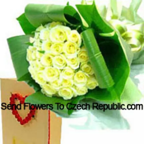 Bunch Of 51 Yellow Roses With A Free Greeting Card