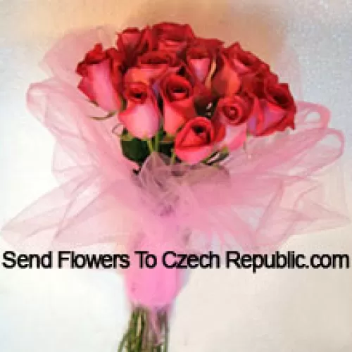 Hand Tied Bunch Of 12 Red Roses