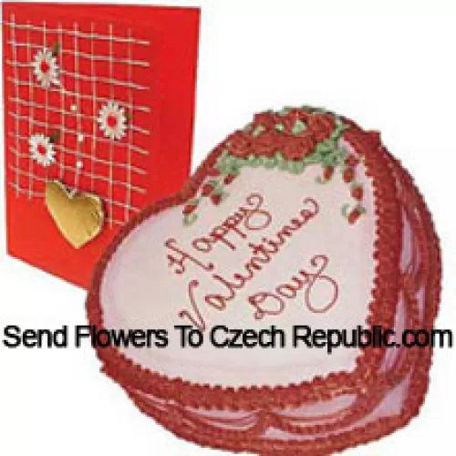 Gâteau en forme de coeur aux fraises de 1 kg (2,2 lb)